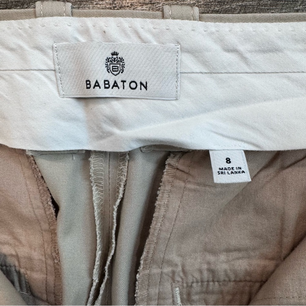 Babaton Aritzia Tailored Ankle Light Beige Straight Leg Trouser Pant Womens Sz 8 - Picture 7 of 8